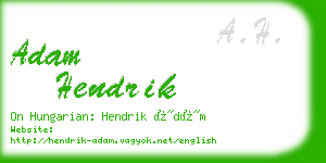 adam hendrik business card